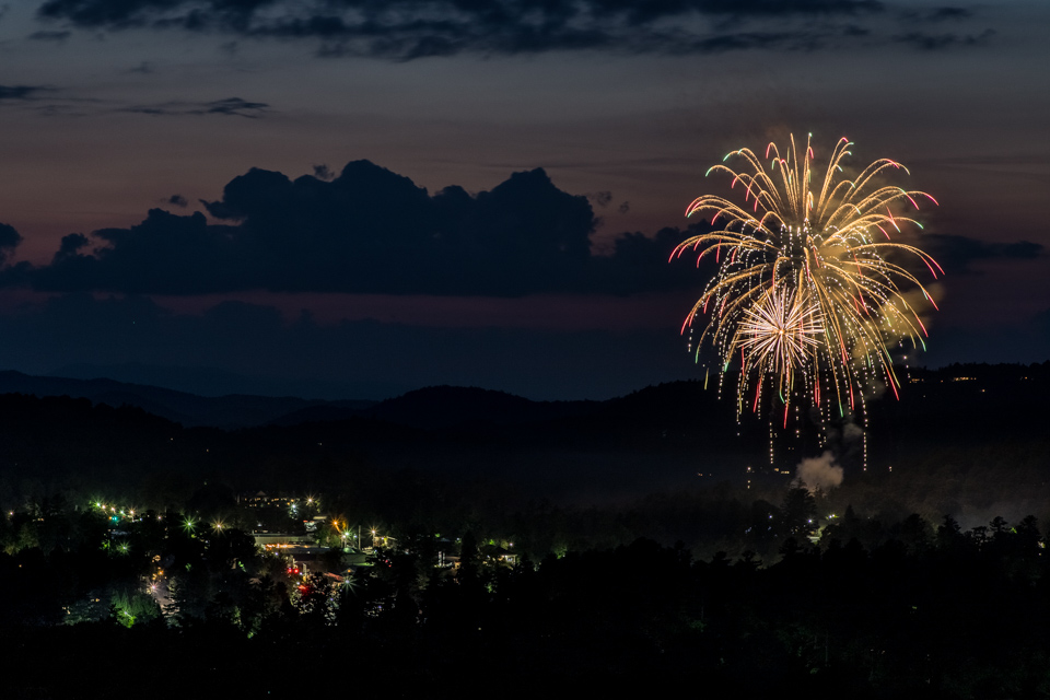 Fiery Fourth in Highlands, North Carolina
