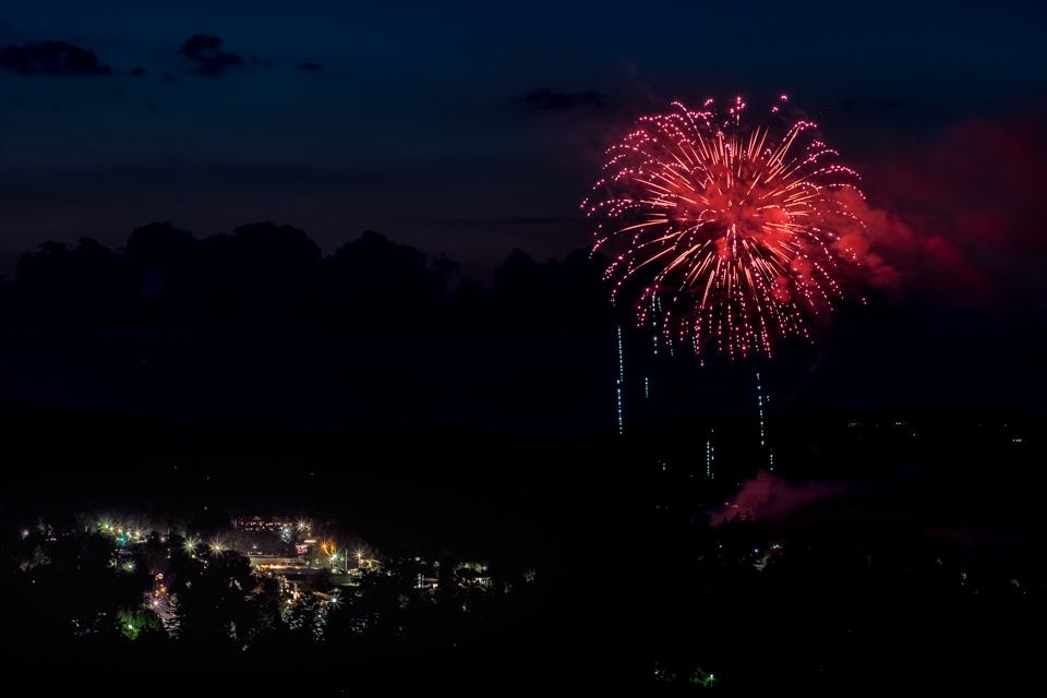 Big Red Burst in Highlands, North Carolina