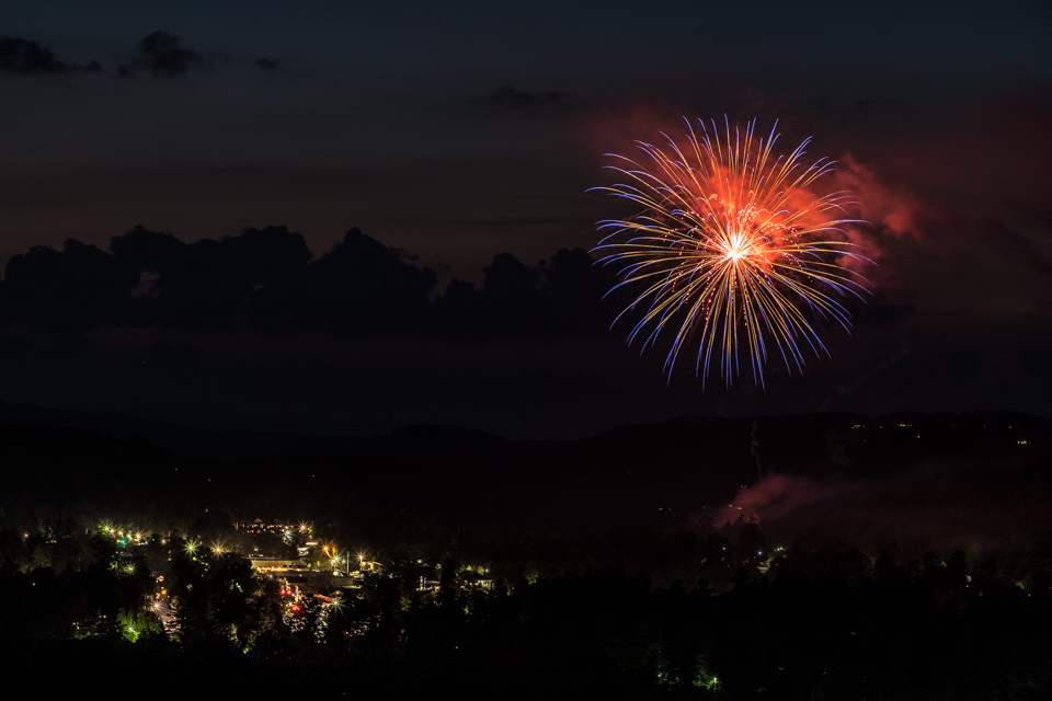 Highlands Fireworks in Highlands, North Carolina