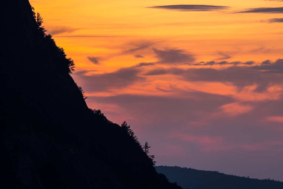 Orange Sky in Highlands, North Carolina