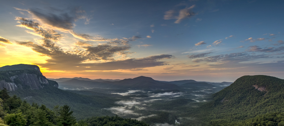 Whiteside Sunrise in Highlands, North Carolina