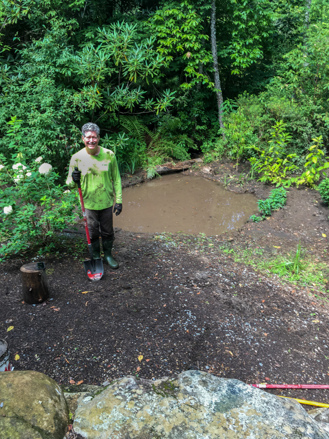 Digging a Pond in Highlands, North Carolina