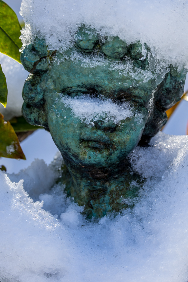 Snow Girl in Highlands, North Carolina