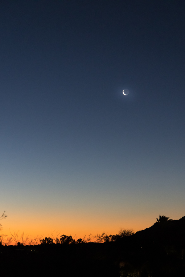 Quarter Moon in Paradise Valley, Arizona