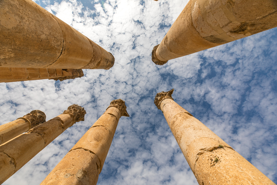 Pillars to the Sky in Jerash, Jordan