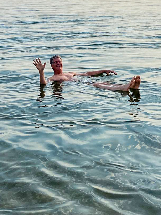 Floating in Dead Sea, Jordan
