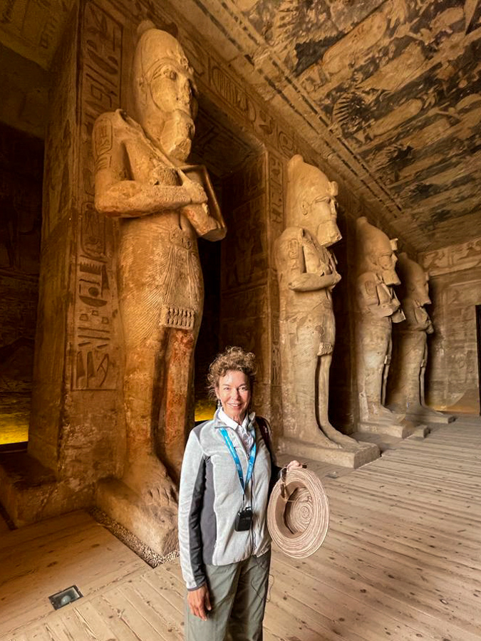Virginia Ann and Ramsesses II in Abu Simbel, Egypt