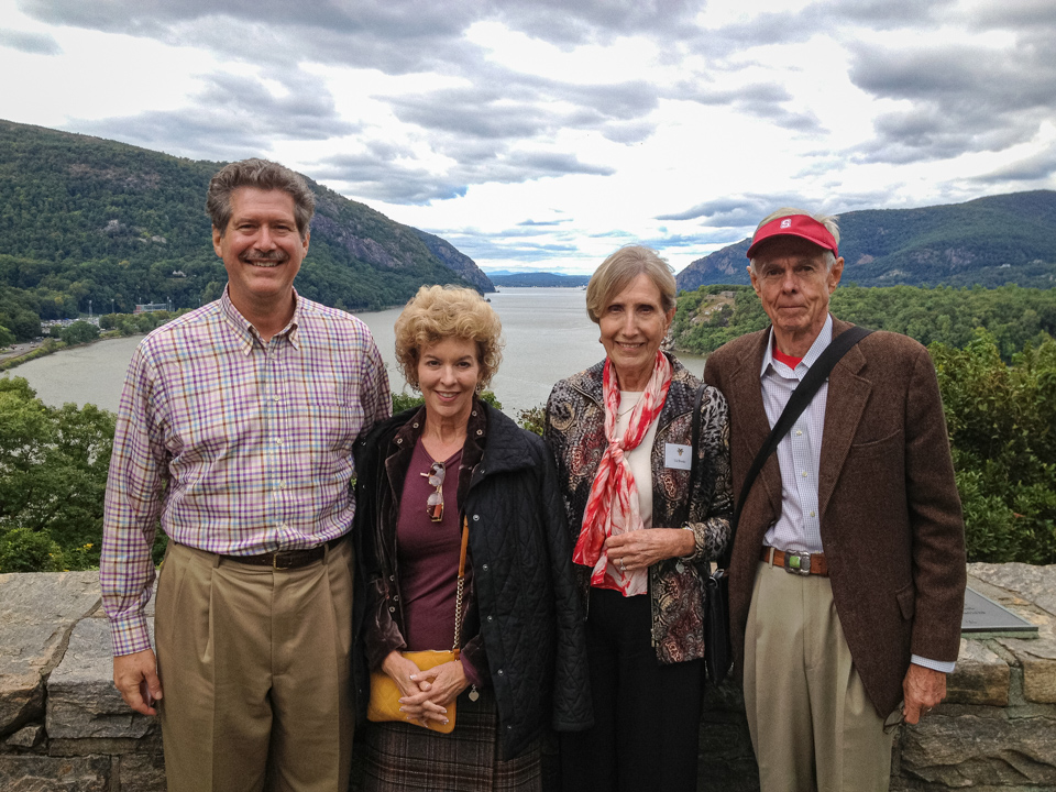 Tourists on the Hudson in West Point, New York
