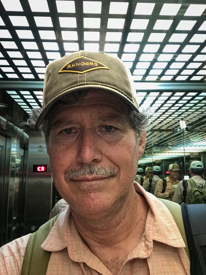 Traveling in an Elevator  in Barcelona, Spain