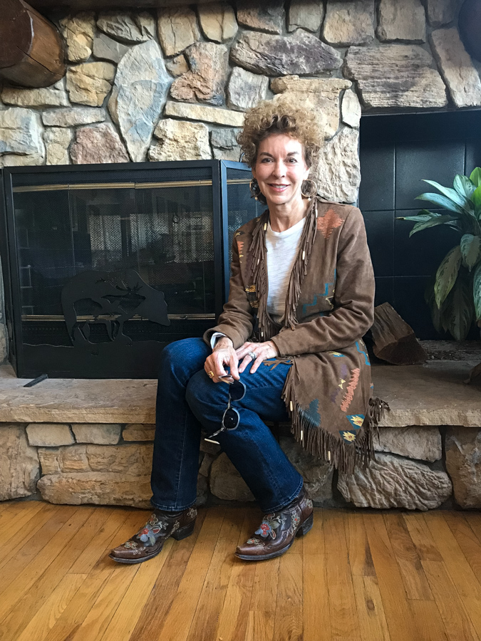 Fireplace Pose in Estes Park, Colorado