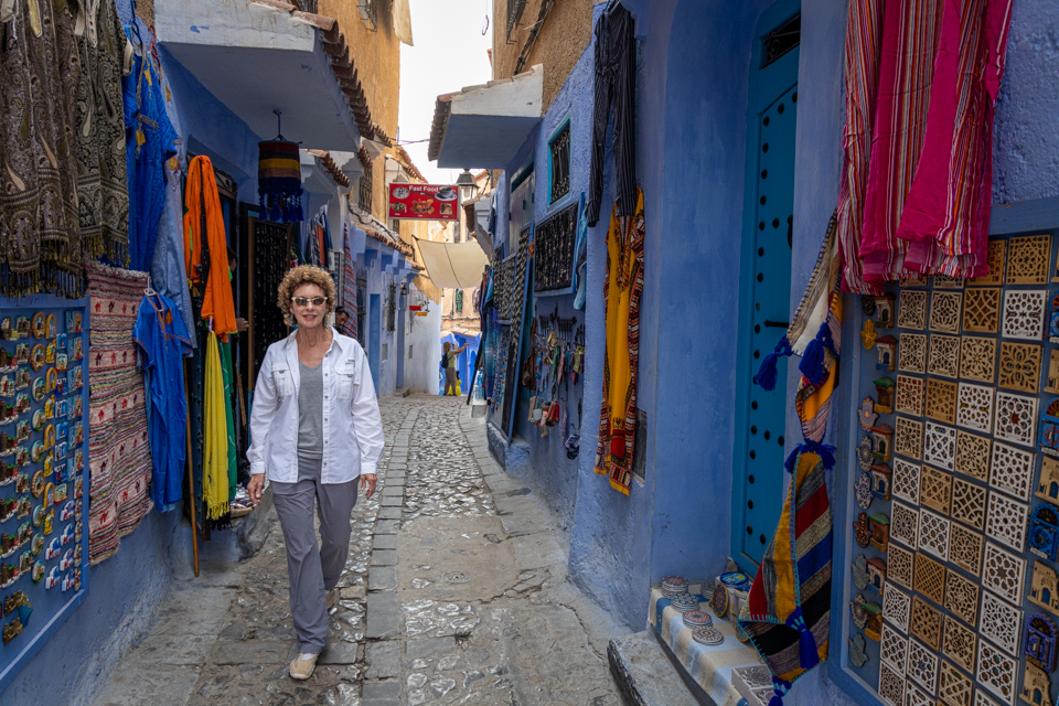 Walking in Chefchaouen in Rabat, Morocco