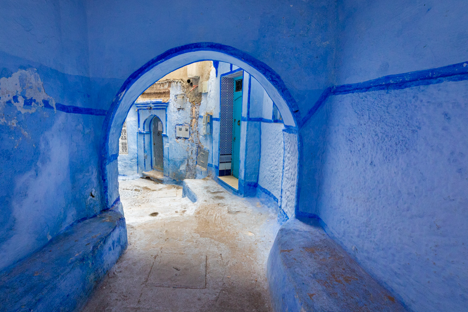 Blue Tunnel in Chefchaouen, Morocco