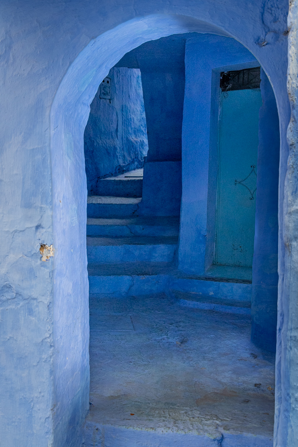 Blue Walkway in Chefchaouen, Morocco