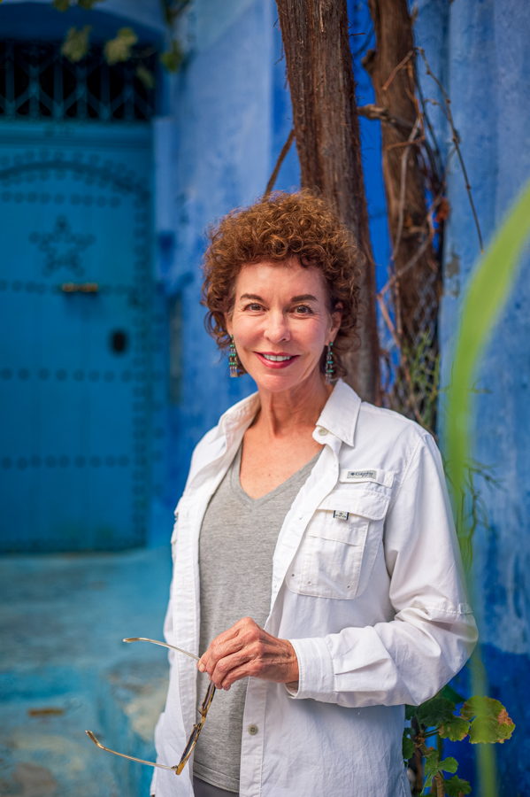 Pretty Tourist in Chefchaouen, Morocco