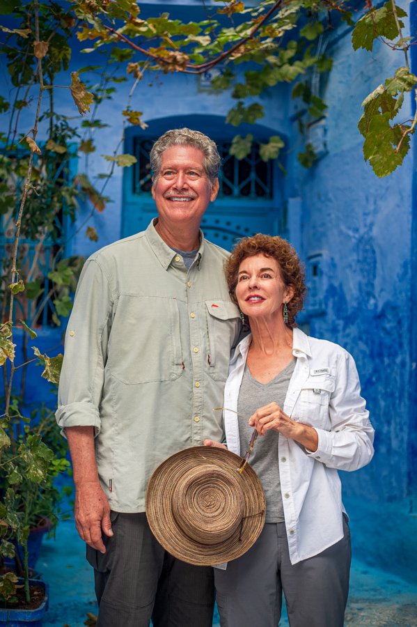 Tourist Couple in Chefchaouen, Morocco