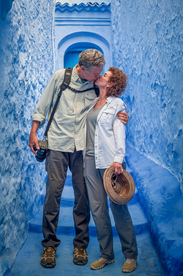 A Kiss in Chefchaouen, Morocco