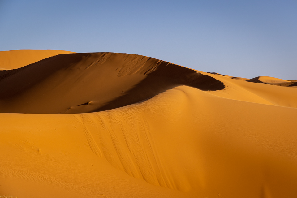 Dark Dune in Sahara, Morocco