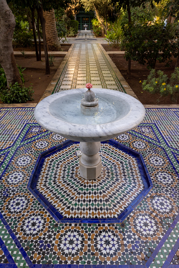 Tile Fountain in Marrakech, Morocco