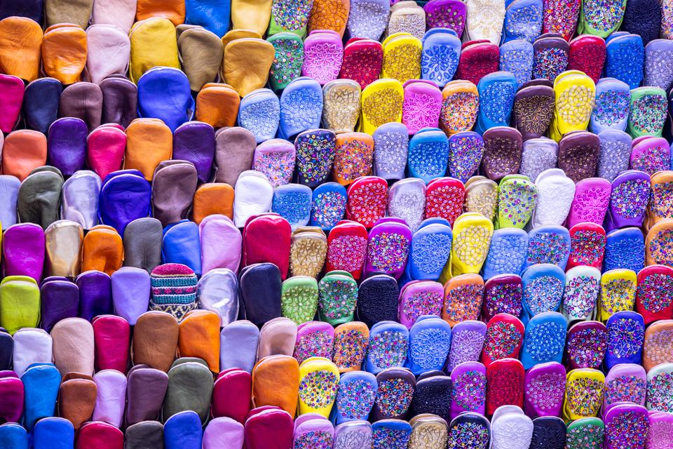 Babouches in Marrakech, Morocco
