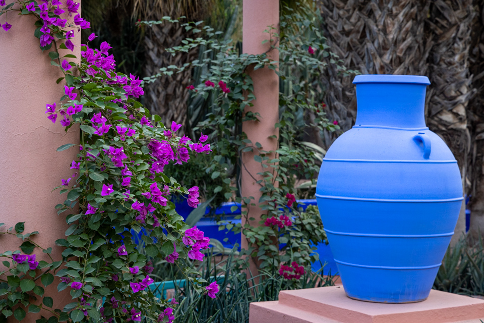 Blue Vase in Marrakech, Morocco
