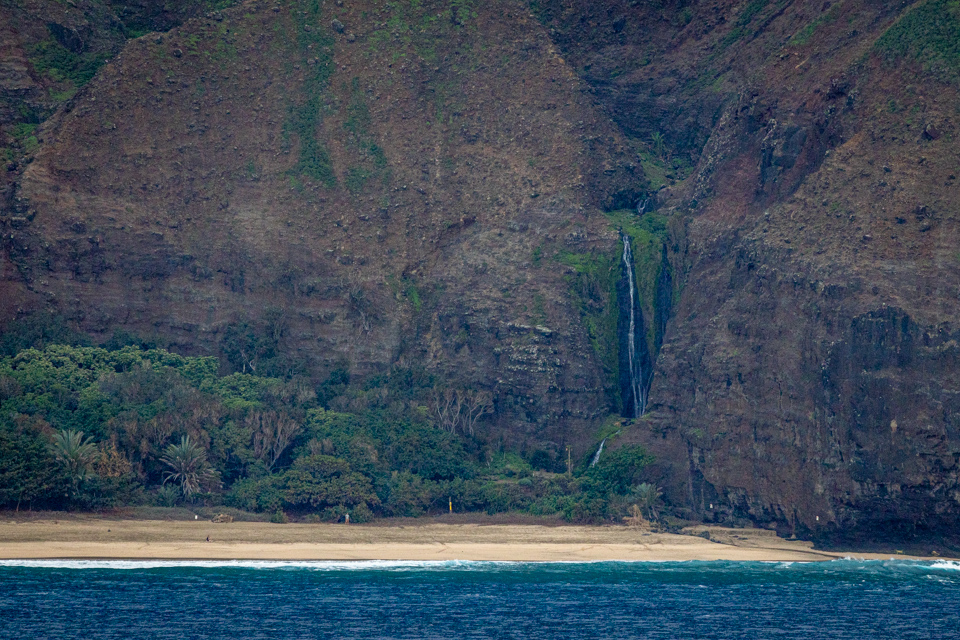 Na Pali Waterfall in Na Pali Coast, Hawaii