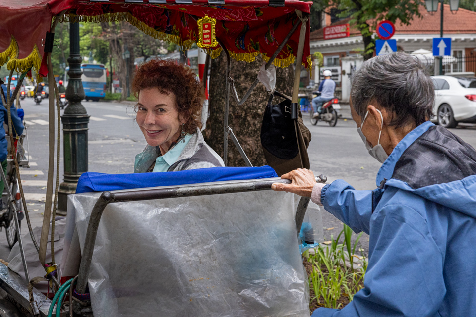 In a Cyclo in Hanoi, Vietnam