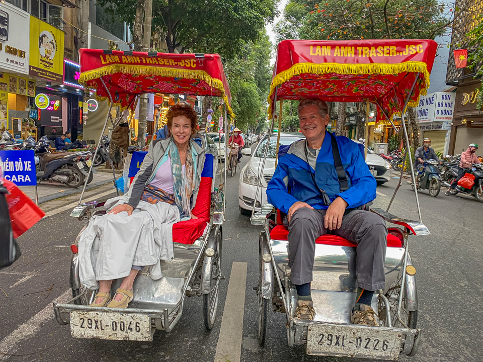 Relaxing Rickshaws in Hanoi, Vietnam