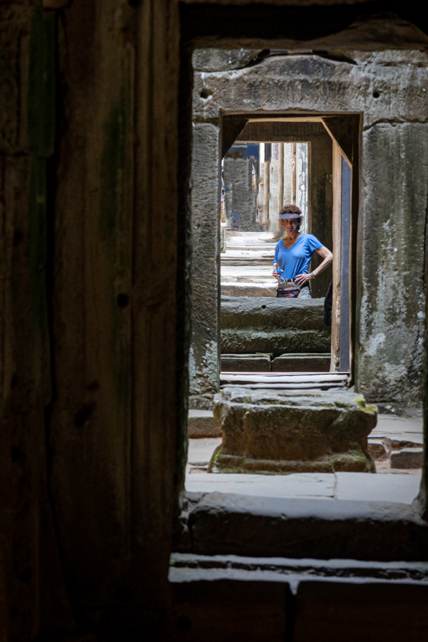 Peaking Through the Rocks in Seim Reap, Cambodia
