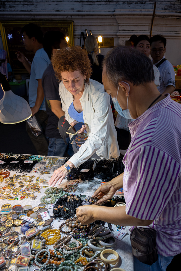 Working on a Sale in Chiang Mai, Thailand