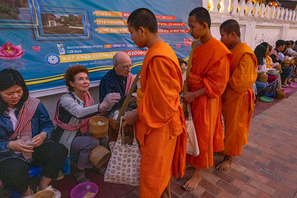 Giving Sustenance  in Luang Prabang, Laos