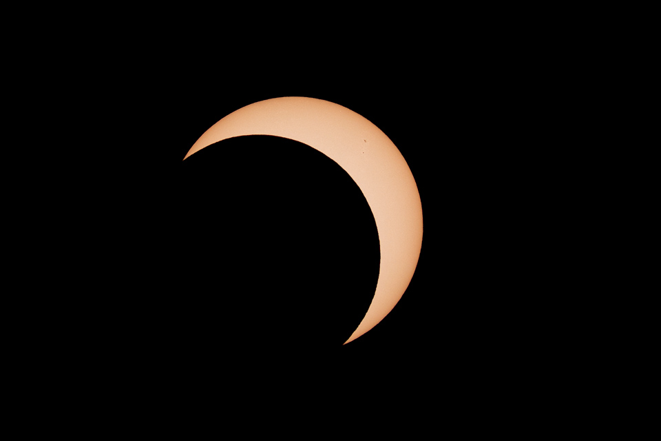 Waning Eclipse in Paradise Valley, Arizona