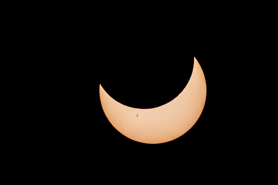 Eclipse Starting in Paradise Valley, Arizona