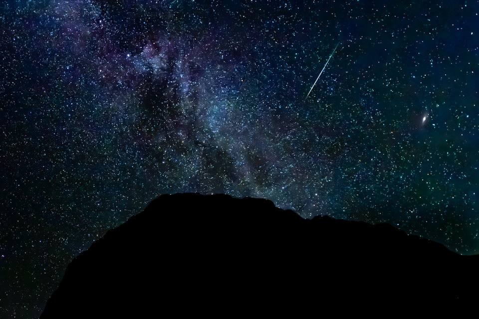 Perseids Meteor in Grand Canyon, Arizona