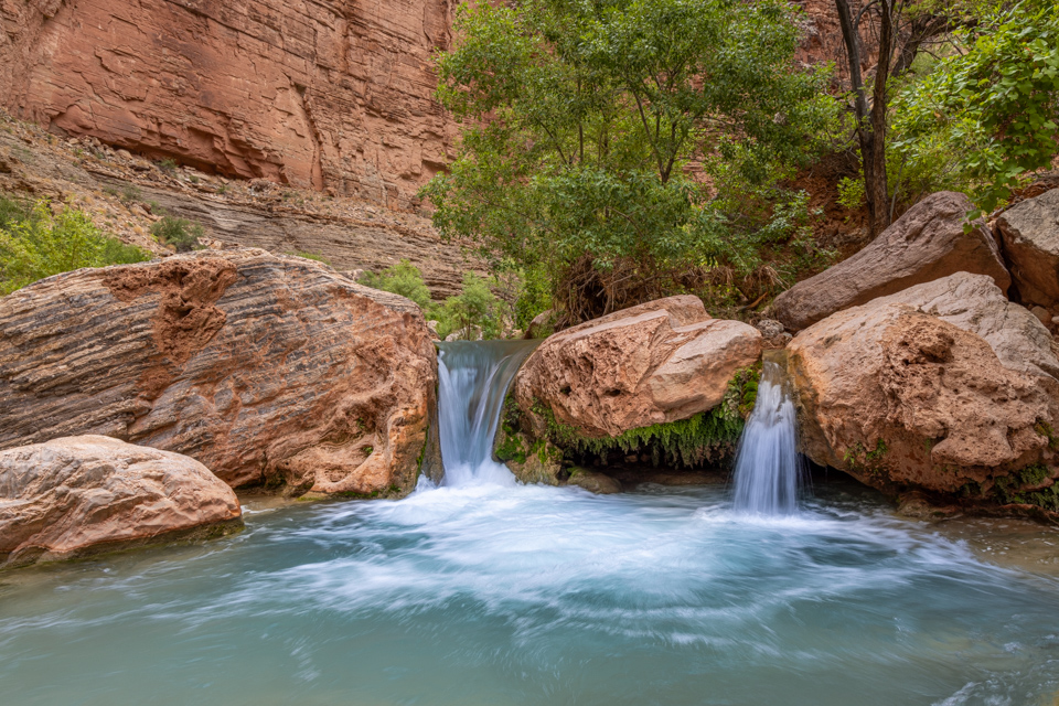 Two Waterfalls in Grand Canyon, Arizona
