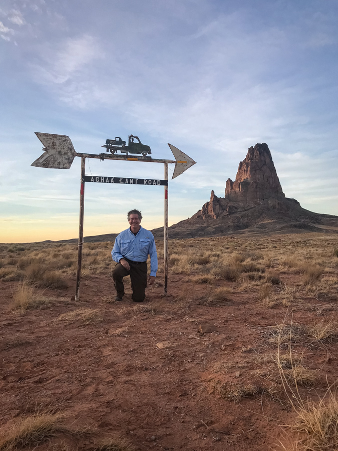 Cal on Aghaa Lani Road in Kayenta, Arizona
