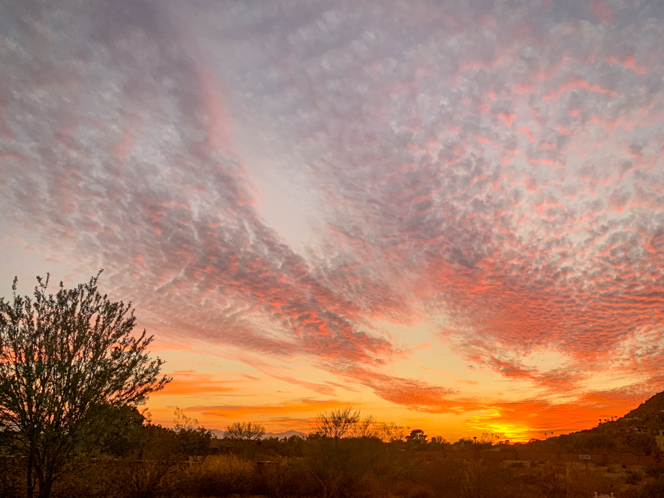 Arizona Orange Sky in Paradise Valley, Arizona