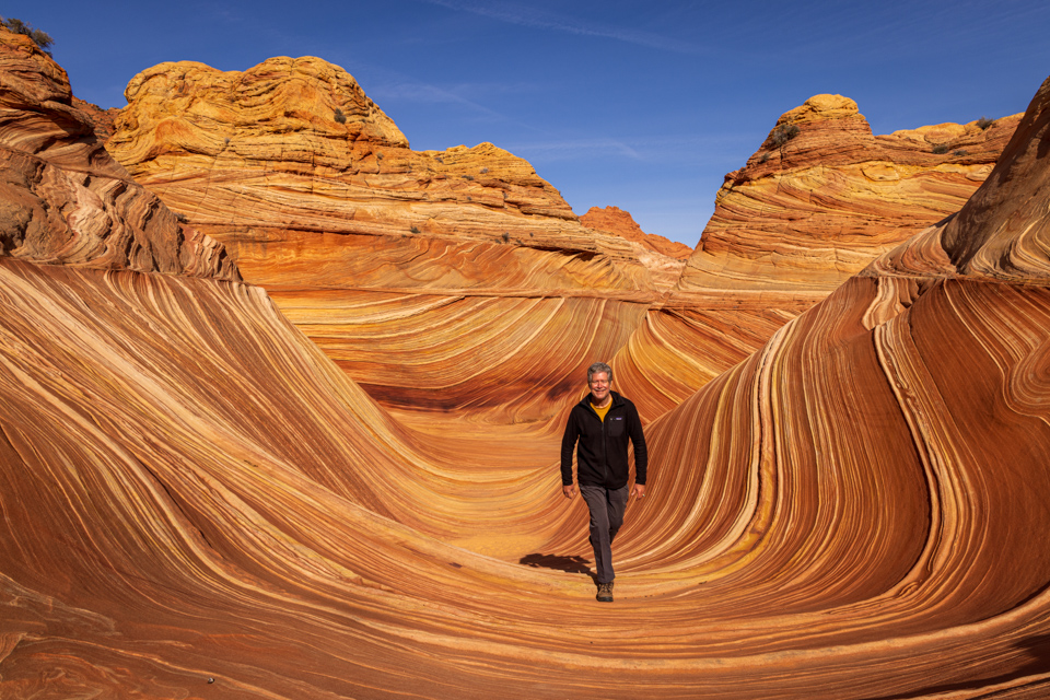 Walking the Wave in North Coyote Buttes, Arizona
