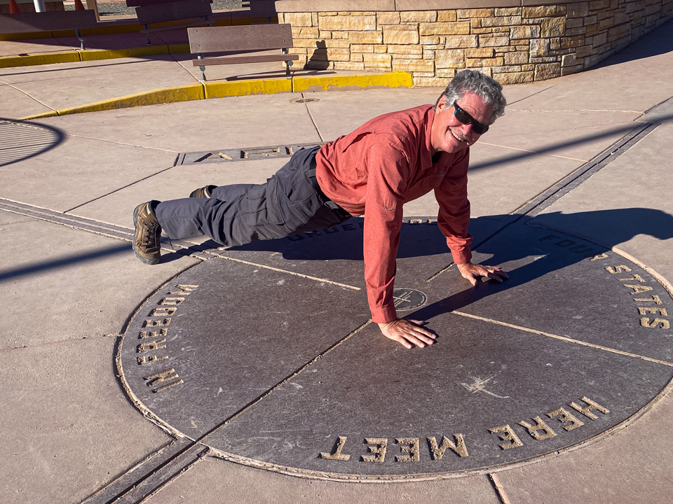 Cal in Four States in Four Corners, Arizona