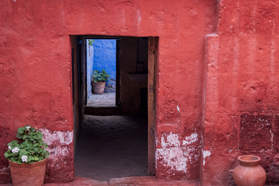 Colorful Hallway in Arequipa, Peru