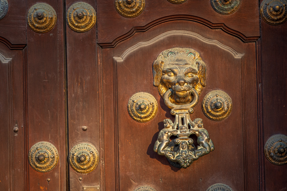 Golden Knocker in Lima, Peru