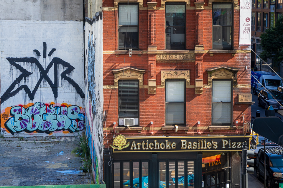 Pizza and Graffiti  in New York, New York