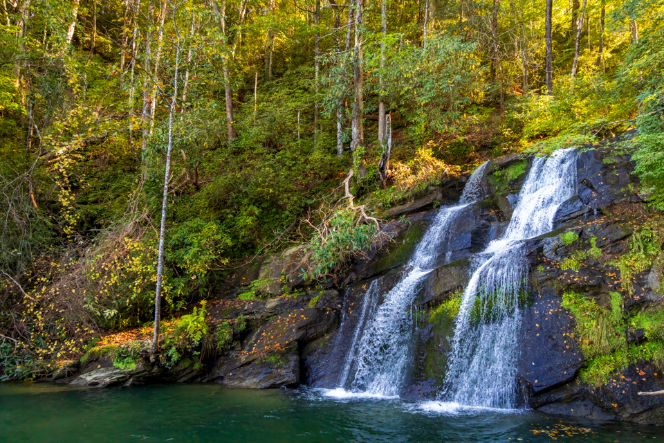 Mill Creek Falls in Devils Fork State Park, South Carolina