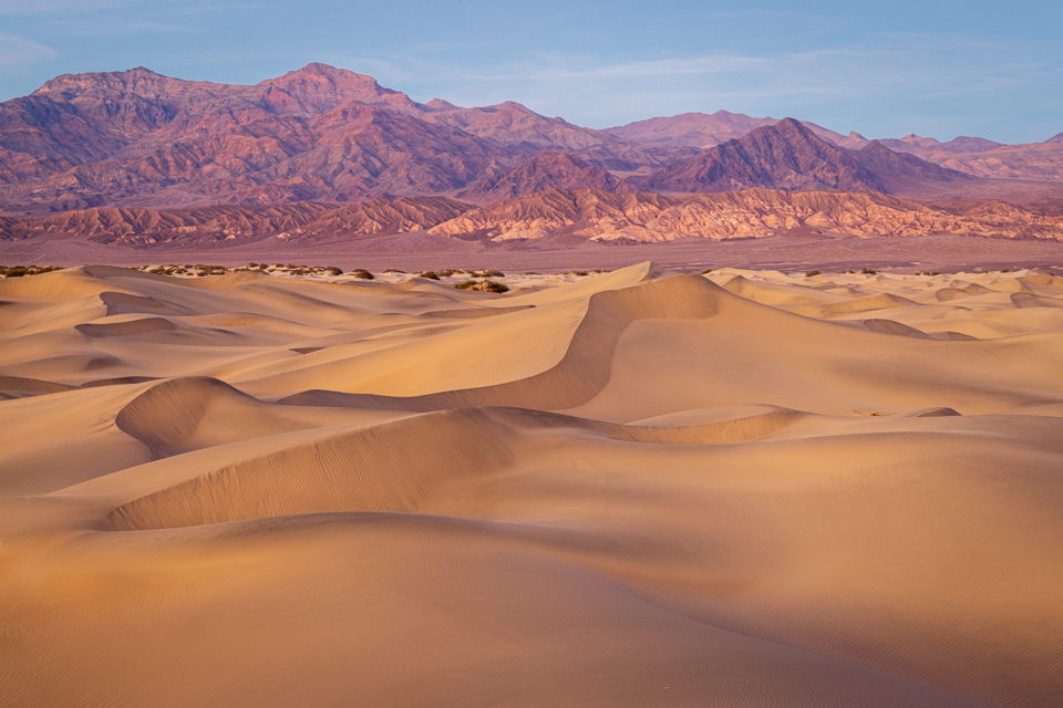 Sand to Mountains in Death Valley, California