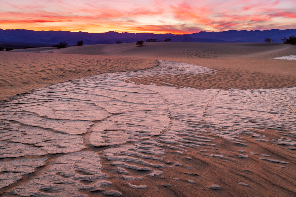 Dry Sunset in Death Valley, California
