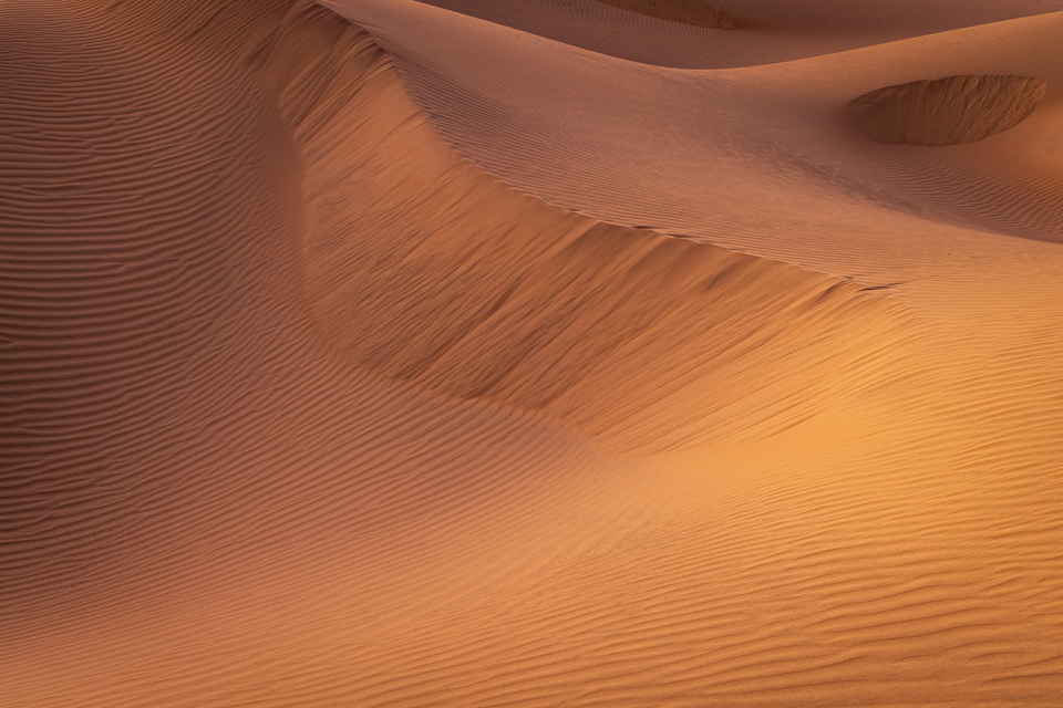 Golden Dunes in Death Valley, California