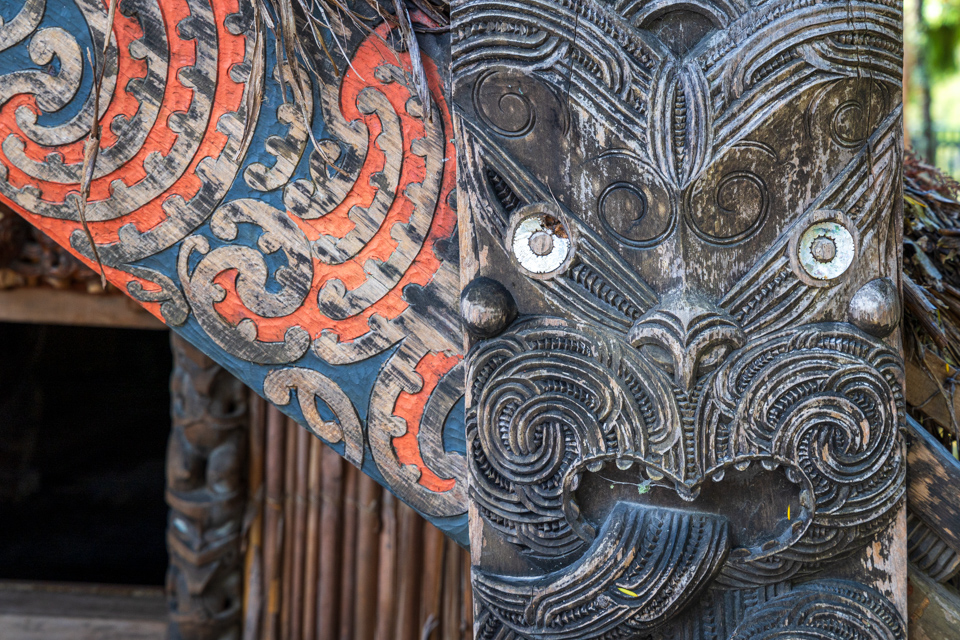 Maori lodge in Rotorua, New Zealand