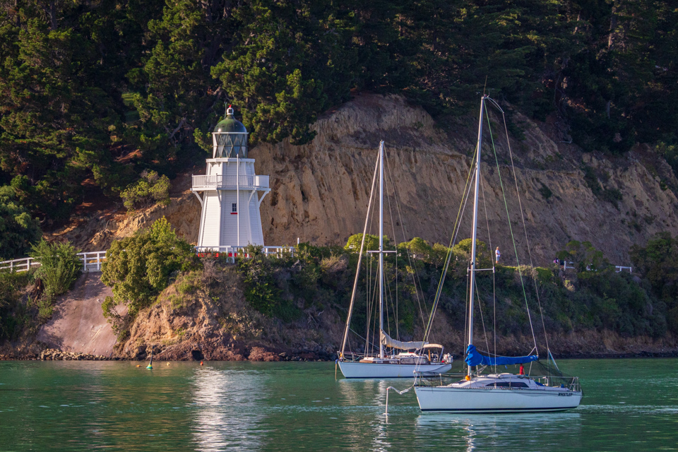 Akoroa Head Lighthouse in Akaroa, New Zealand