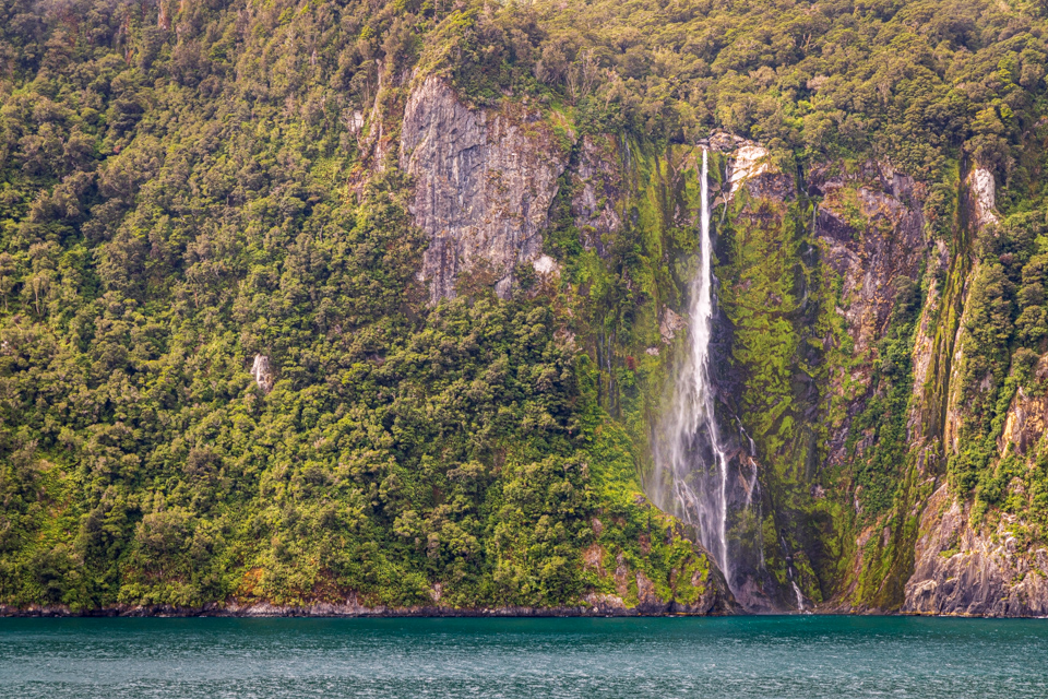 Stirling Falls in Fiordland National Park, New Zealand