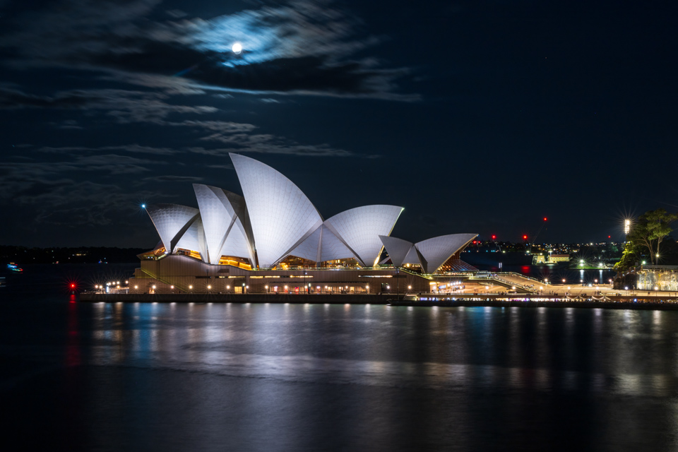 Opera House in Moonlight in Sydney, Australia
