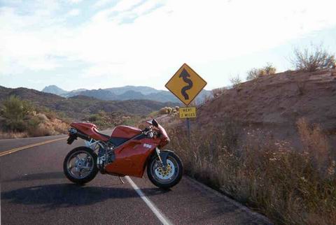 Raquel Ducati near Bartlett Dam